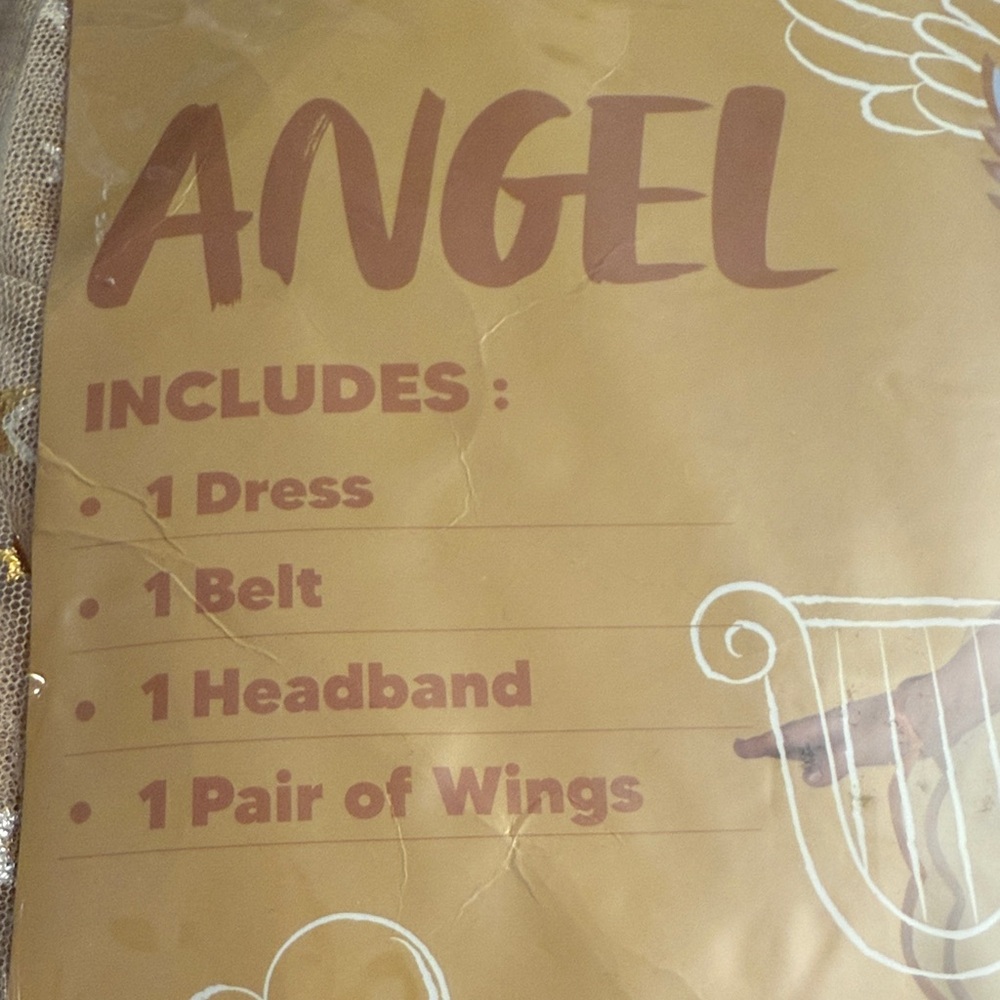 Spooktacular Creations Angel Costume for Kids - White/Gold (L) - Picture 3 of 6